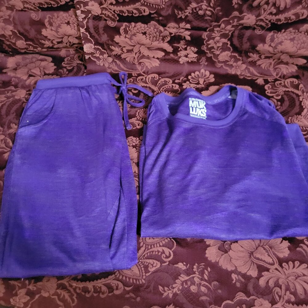 Muk Luk Purple Lounge Set Size Large